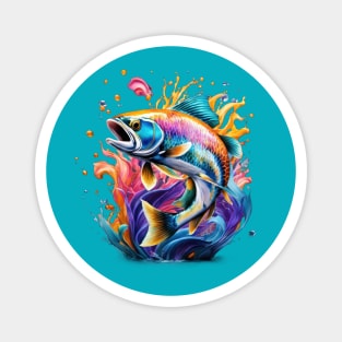 Rainbow Fish Fantasy Magnet
